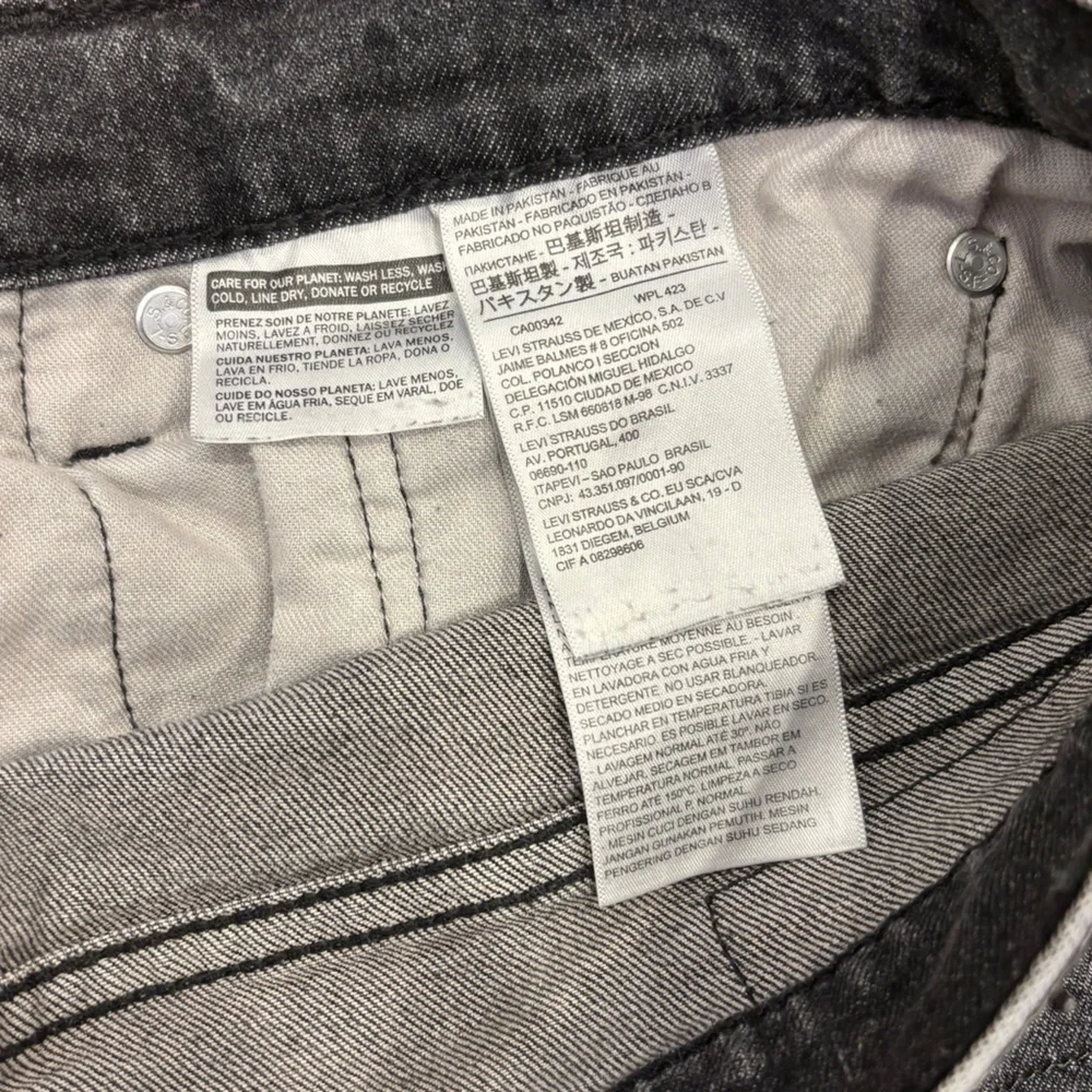 Levi's Black Straight Jean W 36 L 30 - Picture 8 of 10